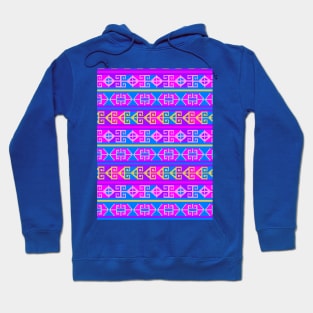 Colorful Mexican Aztec geometric pattern Hoodie